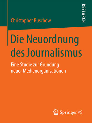 cover image of Die Neuordnung des Journalismus